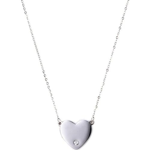 Stainless Steel Jewelry Womens Neck Chain Heart Necklace For Women Fashion Jewelry On The Neck Choker Free Shipping