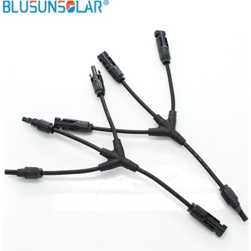 1pairs/lot 3 in 1 branch connector IP67 waterproof parallel connector wiring solar panel together