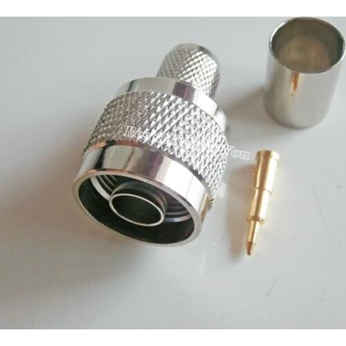 1Pcs N male plug crimp For RG8 RG213 RG165 LMR400 7D-FB cable RF Connector