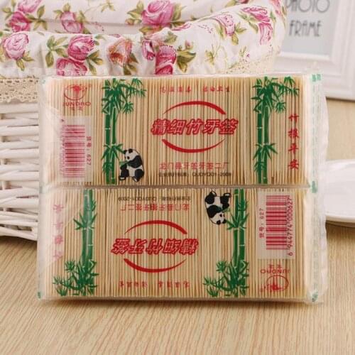 200PCS/ Bag Disposable Wood Toothpicks Party Natural Bamboo Toothpick For Home Restaurant Hotel Products Toothpicks Tools Home
