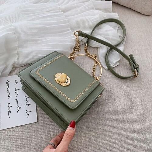 2020 Fashion Women All-match Handbags Chain Small Square Bag Crossbody Bag Shoulder Bag Belt bag High Quality PU Leather Bags