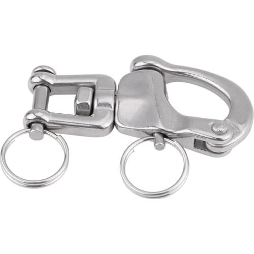 316 Stainless Steel Swivel Shackle Quick Release Boat Anchor Chain Eye Shackle Swivel Snap Hook for Sailboat Spinnaker Halyard