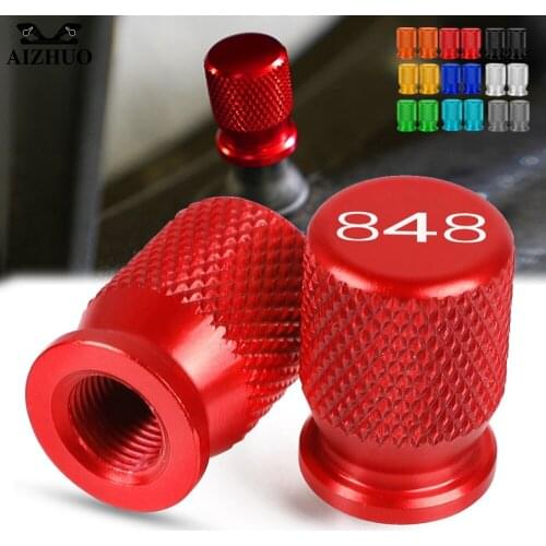 Motorcycle Accessories CNC Wheel Tire Valve Stem Air Port Cap Cover Universal FOR DUCATI 848 EVO 2007-2013 2012 2011 2010 2009