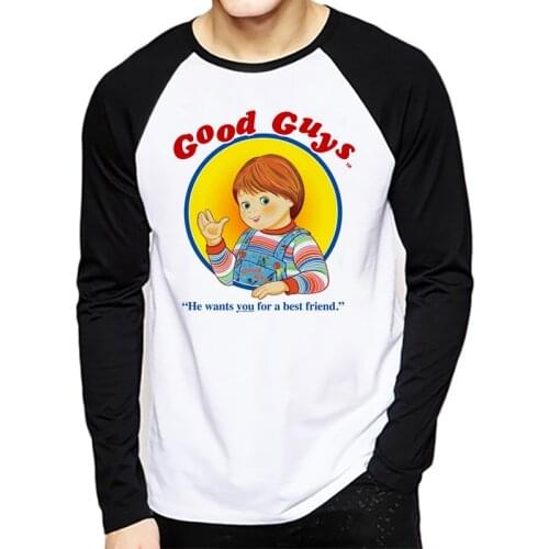 Chucky T Shirt Demon Death Scary Evil Satanism Grim Reaper Long Sleeve T-shirt Horror Man Women Tshirt Top Tees Male Female Men