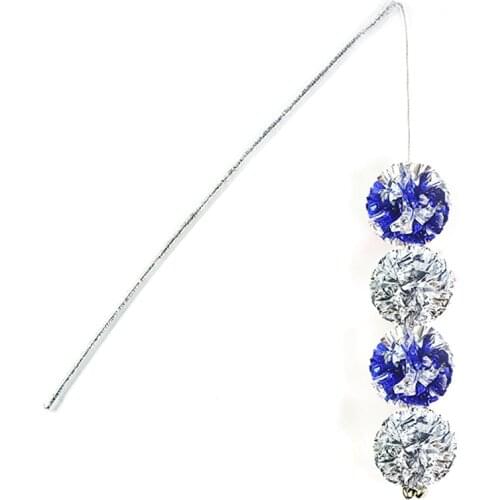 Crinkle Toy Cat Teaser Wand Sound Kitten Toy Mylar Cat Interactive Toy Multicolor Pet Teaser Stick Pet Training Toy Pet Supply