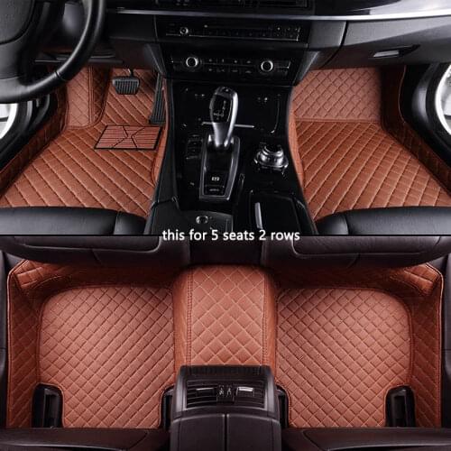 CUWEUSANG custom leather car floor mats for Lincoln all models Navigator MKZ MKS MKC MKX MKT car mats accessories auto styling