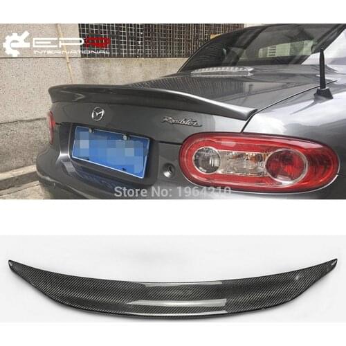 For MX5 NC NCEC Roster Miata EPA Type 3 2009-2015 Carbon Fiber Rear Trunk Spoiler Tail Boot Lip Wing Car Styling