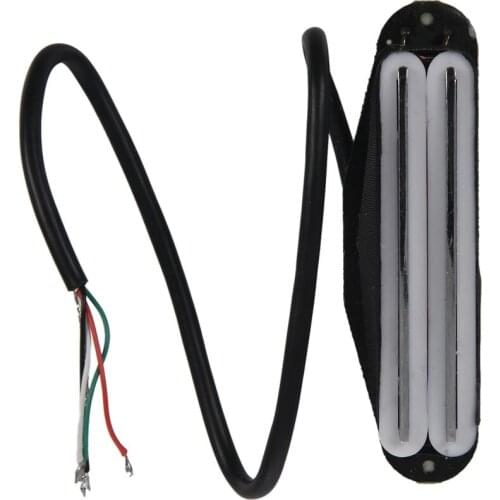 Dual Hot Rail Blaster Humbucker Humbucking Pickups for Fender ST TL Strat Squier Electric Guitar Cigar Box Guitar,White body