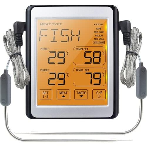 Double Probes Oven Thermometer Kitchen BBQ Meat Temperature Tester Monitor Baking Sugar Digital Electronic Food Thermometers