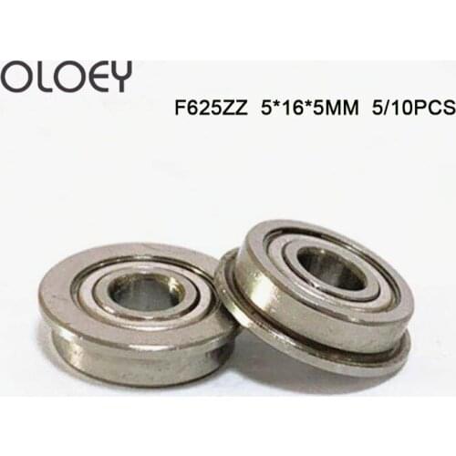 F625 ZZ Flange Bushing Ball Bearings Accessories Parts 5/10pcs /lot F625ZZ 5*16*5 mm pulley LF1030ZZ Bearing Guide Wheel