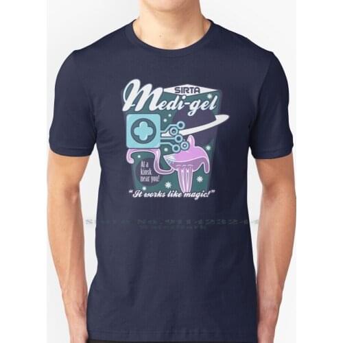 Medi-Gel T Shirt 100% Pure Cotton Medi Gel Mass Effect Hanar Retro 50s Fifties Sirta Creative Trending Vintage Cool Gift Euro