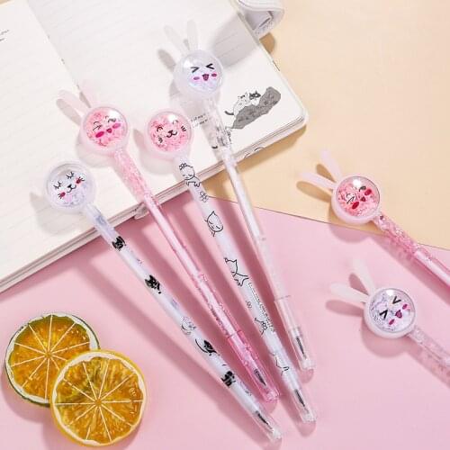 4 PCS/LOT Stationery Cute Kawaii Rabbit Butterfly Elk Gel Pen School Office Supplies Creative Sweet Pretty Lovely Pen