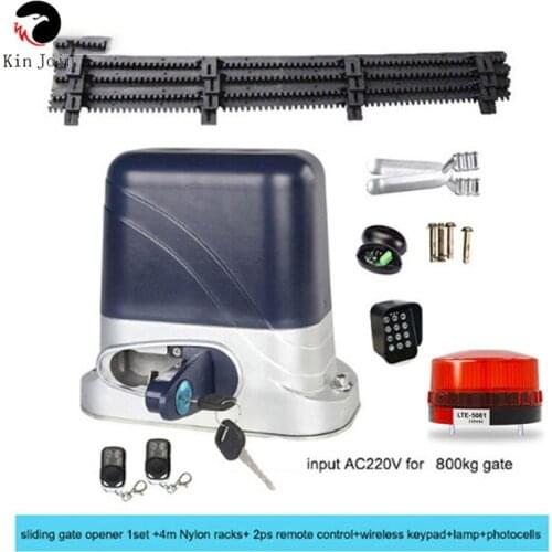 KINGJOIN Electrical automatic sliding gate door opener motor Engine with 4M Nylon Racks For Home/factory Gate
