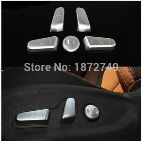 5 Pcs/Set Car Seat Adjustment Knob Button Switch Interior Decoration Trim For Hyundai Tucson 2015+ 2016 LHD ABS Accessories