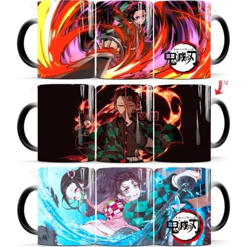 Demon Slayer Coffee Mug 350ml Ceramic Color Changing Mug Milk Tea Cups Best Gift for Your Friends Drop Shipping Mugs