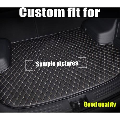 RKAC Leather Car trunk mats for Jeep Cherokee Compass Patriot 2008 2009 2010 2011 2012 2013 2014-2017 car rear cargo liner mats
