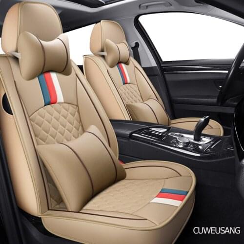 CUWEUSANG leather car seat cover For geely emgrand ec7 ec8 x7 atlas sc5 sc6 car seat covers for geely all models car seats