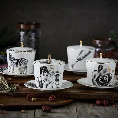 Kitchen accessories German High Bone Porcelain Birds Nest Stewing Cup wedding decoration