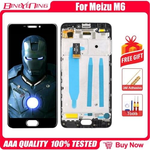Meizu M6 Touch Screen Digitizer + LCD Display+Frame For Meizu M6 M711H M711M M711Q 5.2" Cellphone Black White Color IPS 1280*720