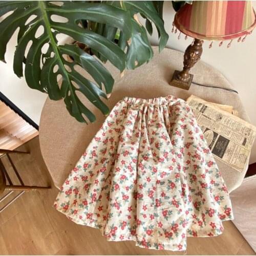 2021 new style girls printed skirt spring summer cotton fashion girls skirts 1-6 years YL673