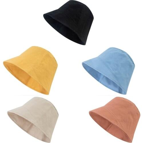 New Cotton Unisex Bucket Hat Sunscreen Women Hat Outdoor Travel Beach Summer Sun Caps Fishermen Hats