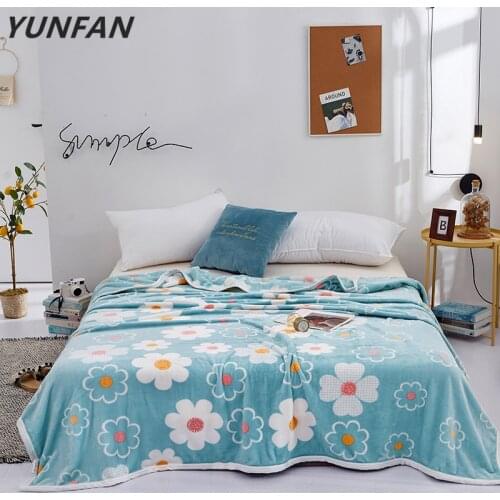 Flowers blankets cartoon quilts twin full queen king beautiful blankets soft Throw Flannel blankets on Bed/car/sofa blue rugs