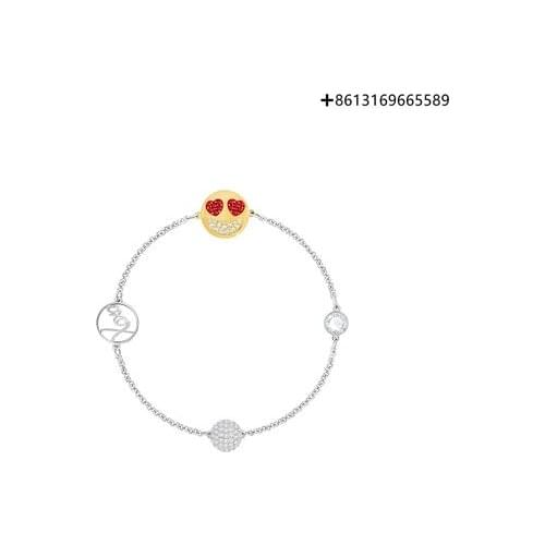 HERO Original Copy High Quality 1:1 SWA Smiley Face Plated Platinum Clasp Bracelet With Logo Envelope
