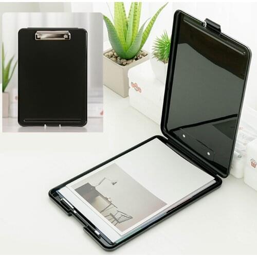 Plastic A4 Clipboard File Box Waterproof Document Folder Filing File Test Paper Cases Multifunctional Office Stationery