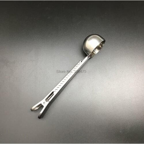 By dhl 100pcs Multifunction Stainless Steel Coffee Scoop With Clip Coffee Tea Measuring Scoop 1Cup Ground Coffee Measuring Spoon
