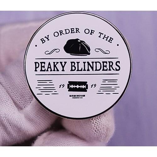 By Order Of The Peaky Blinders Thomas Shelby Brooch Pins Enamel Metal Badges Lapel Pin Brooches Fashion Jewelry Accessories