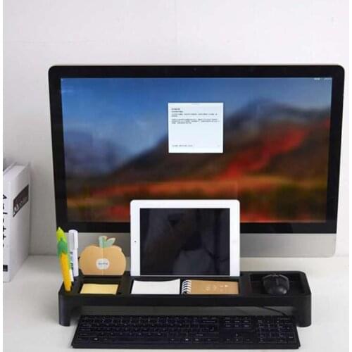 Simple Desktop Storage Shelves for Office Table Keyboard Stationery Sundries Home Study Room Computer Organizer Rack Pen Holder