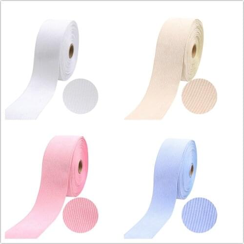 Q&N 3inch 75mm Solid Color Autumn Winter Stripe Corduroy Ribbon Soft Velvet Fabric Layering DIY Hair Bow Decoration Material