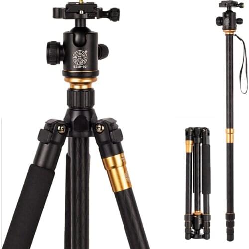 QZSD Hot Q999 Professional Portable Tripod To Monopod+Ball Head For Digital SLR DSLR Camera Fold 43cm Max Loading 15Kg