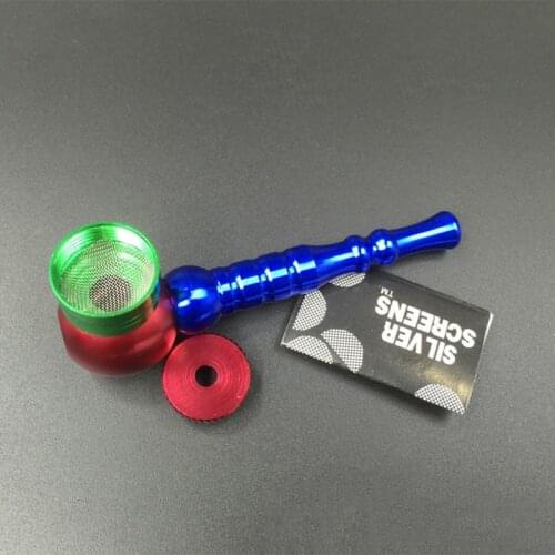Multicolor Metal Pipe Smok Portable Smoking Pipes Creative Hookah Herb Tobacco pipe Grinder Smoke Narguile