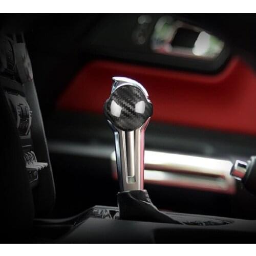 Airspeed for Ford Mustang Carbon Fiber Sticker Ford Mustang Accessories 2015 2016 2017 2018 2019 Interior Gear Shift Knob Cover