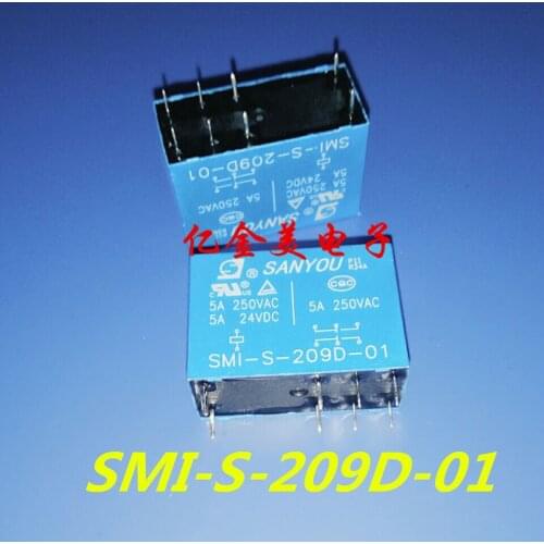 SMI-S-209D-01 Relay 8-pin 5A 9V SMI-S-209D