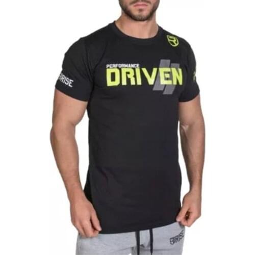 Muscle aesthetic fitness brother sports casual short sleeve cotton printed T-shirt