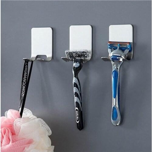 Razor Rack Stainless Steel 304 Manual Razor Rack Bathroom Hole-Free Storage Rack Hook