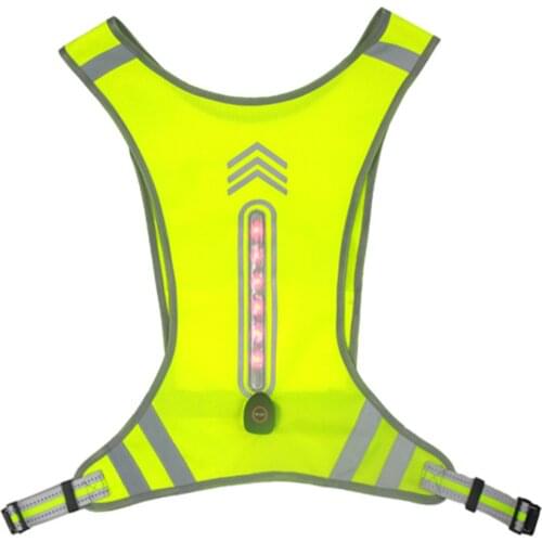 LED Wireless Vest Reflective USB Charging Glowing Vest for Outdoor Cycling Sports Night Running XR-Hot