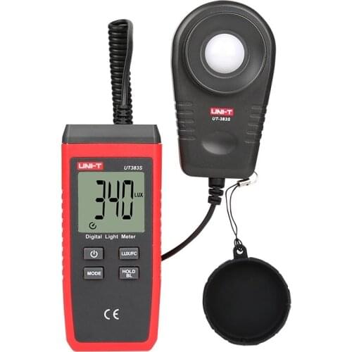 UNI-T UT383S Split Illuminometer Handheld LCD Luminometer Digital Photometer Luxmeter Light Meter 0-199999 Lux