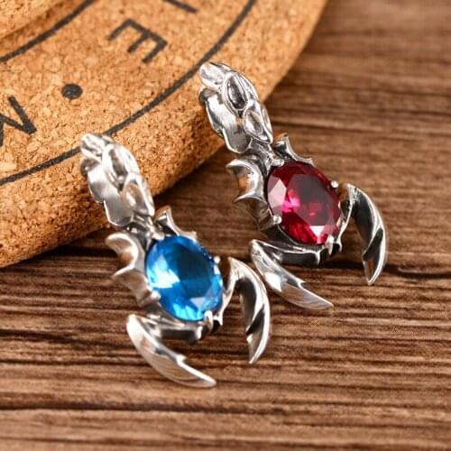 Black silver jewelry wholesale 925 sterling silver jewelry retro Scorpio scorpion Rhinestone pendant Jewelry Best Gifts