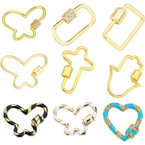 Clasp Necklace Trendy Spiral Lock Fastener Screw Clasps for DIY Women Bracelet Luxury Jewelry Making Accessories Supplies