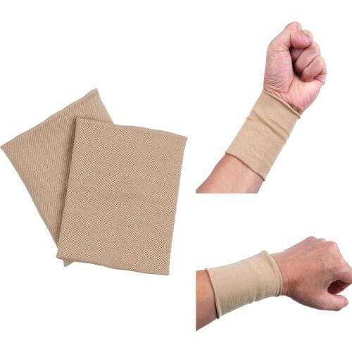 1 Pair Unisex Sport Compression Wrist Sleeves Forearm Arm Covers Muscle Supports Tattoo Cover Up Brace for Arthritis Pain Relief