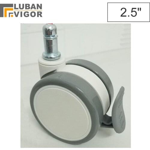 2.5inch ,white Medical casters/ wheels,Plunger Circlip ,Convenient,For Hospital trolley,Furniture Flower stand Stroller