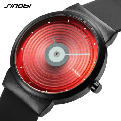 2021 New Men Watch SINOBI Top Brand Waterproof Quartz WristWatches Sports Casual Orange Unique Rotate Mens Watches Reloj Hombre