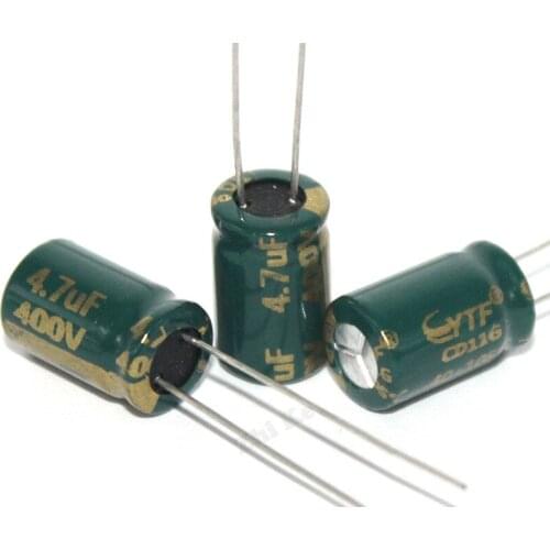 30pcs/lot 400V 4.7UF high frequency low impedance 8*12 20% RADIAL aluminum electrolytic capacitor 4700NF 20
