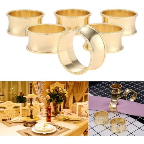6pcs Napkin Rings for Dinners Parties Weddings Hotel Supplies Diameter 43mm