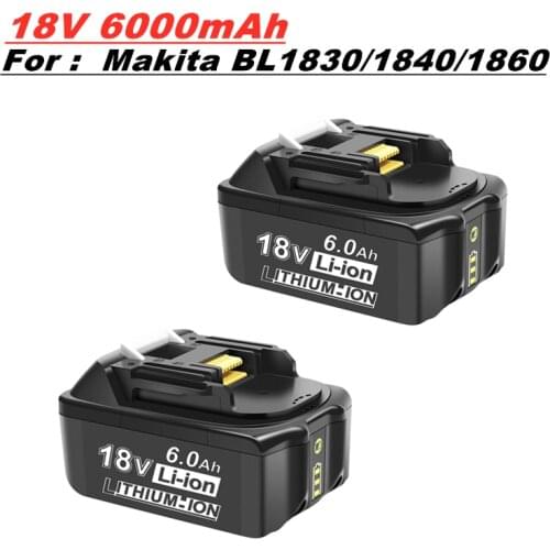 18V 6000mAh Rechargeable Battery for Makita 18v 6.0Ah Battery BL1840 BL1850 BL1830 BL1860B BL1860 LXT 400 DTW285