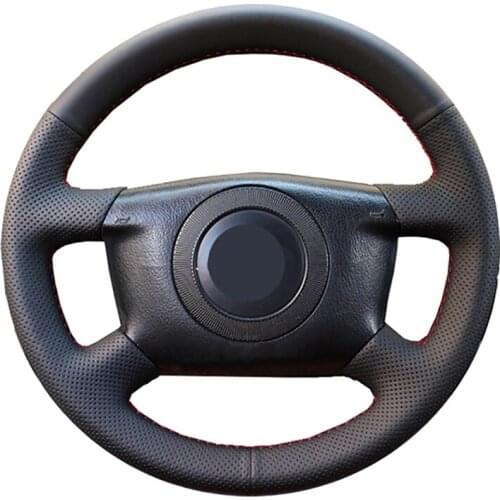 Car Steering Wheel Cover For Audi A6 2000-2004 A3 A8 2000-2003 Customize DIY Steering Wrap Microfiber Leather Hand Sewing