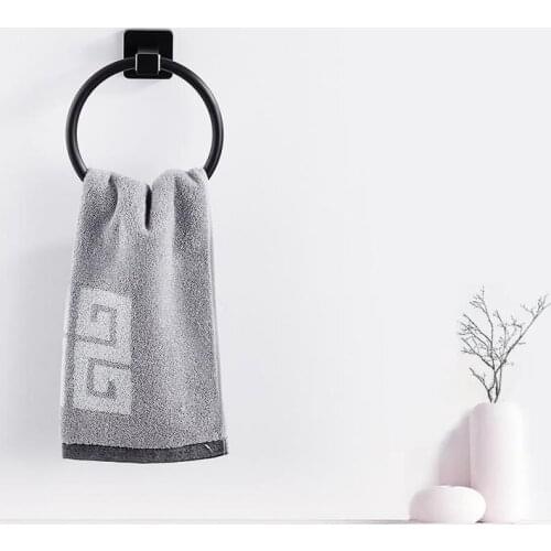 Black Towel Ring Bathroom Towel Rack Towel Rod Towel Holder Round Stainless Steel Towel Ring Bathroom Accessories